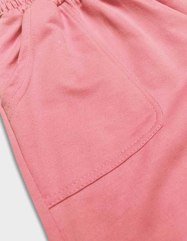 Dresowe spodenki damskie łososiowe (8K950-38)