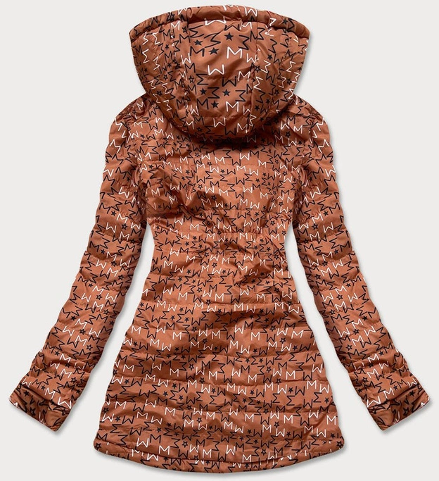 Damska kurtka parka/pikowana dwustronna khaki (can-621)