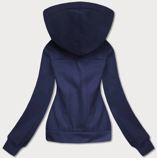 Krótka bluza rozpinana damska granatowa (AMG-63)