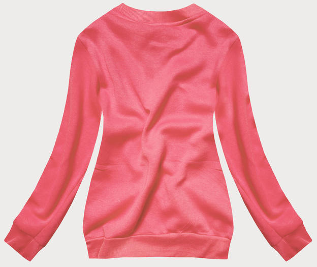 Bluza dresowa damska ze ściągaczami malinowa (w01-58)