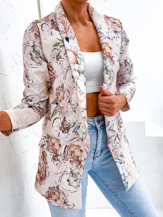 Marynarka na podszewce beżowa (8258)