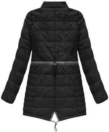 KURTKA Z KAPTUREM CZARNA (W786)