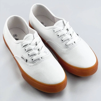 Tenisówki na kontrastowej podeszwie białe (aw0212-02)