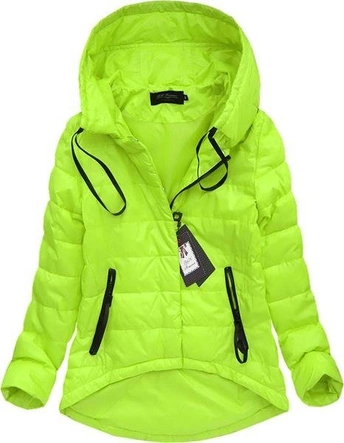 ASYMETRYCZNA WIOSENNA KURTKA LIMONKOWA (1696)