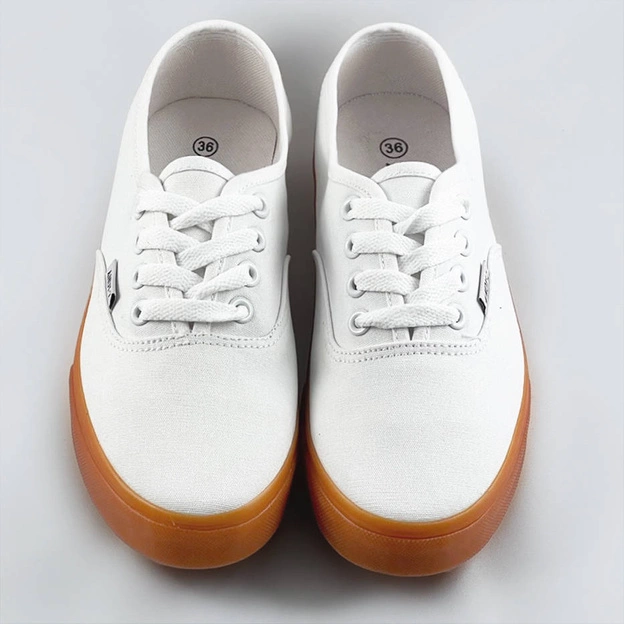 Tenisówki na kontrastowej podeszwie białe (aw0212-02)