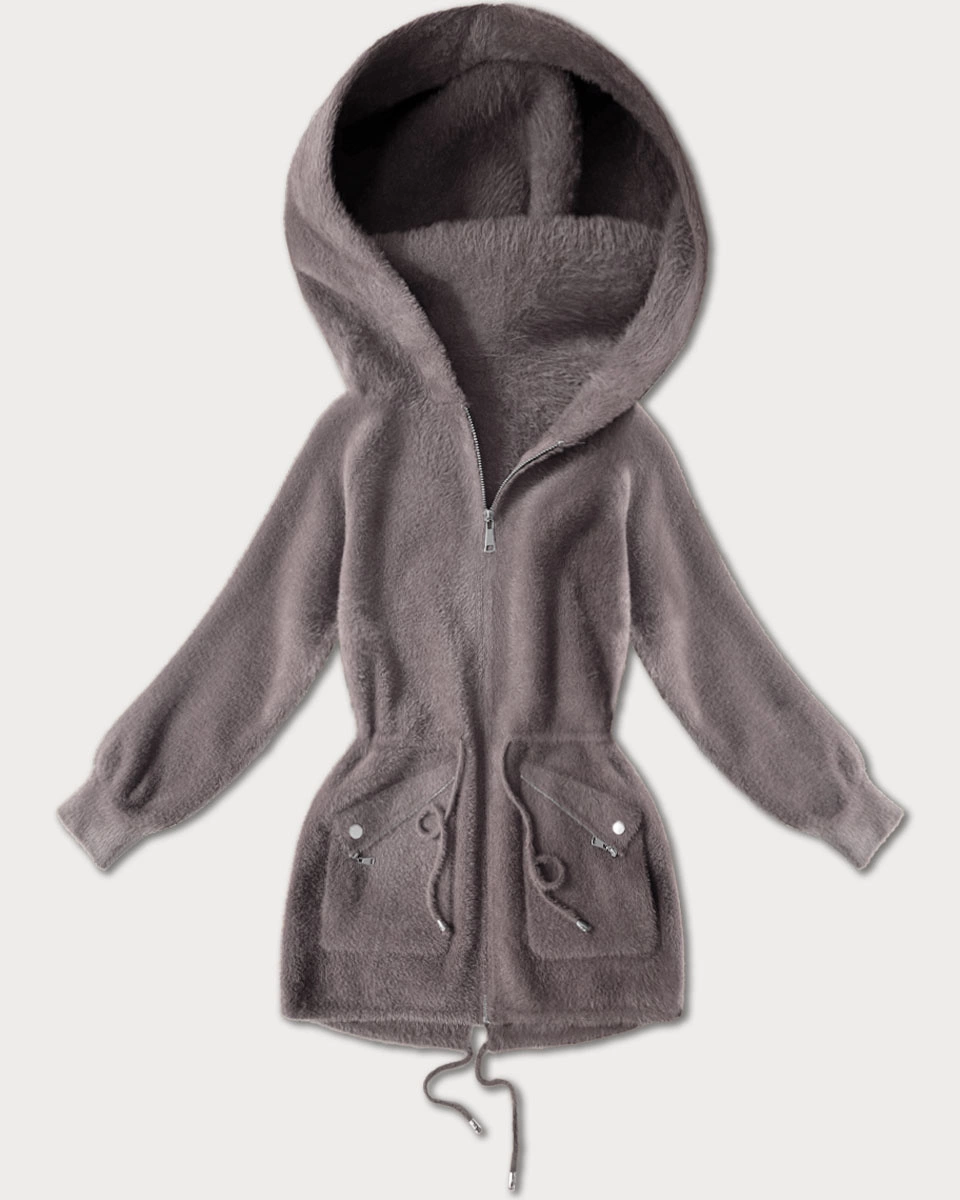 Narzutka alpaka z kieszeniami kakao (W010#)