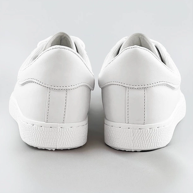 Sznurowane sneakersy damskie białe (bf-025)