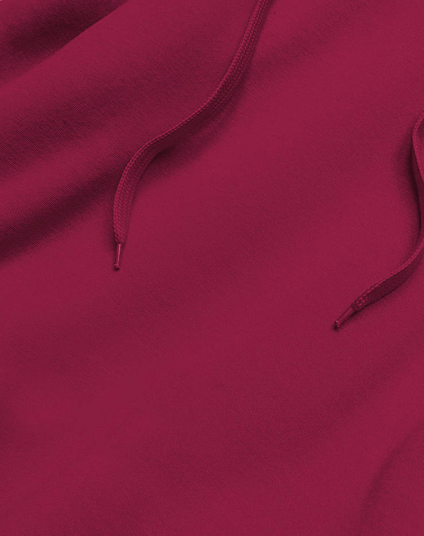 Długa bluza dresowa bordowa (YS10005-21)