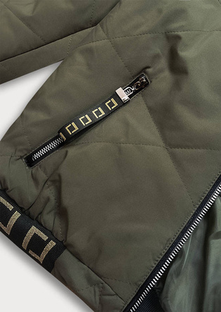 Damska kurtka bomberka khaki (b8098-11)