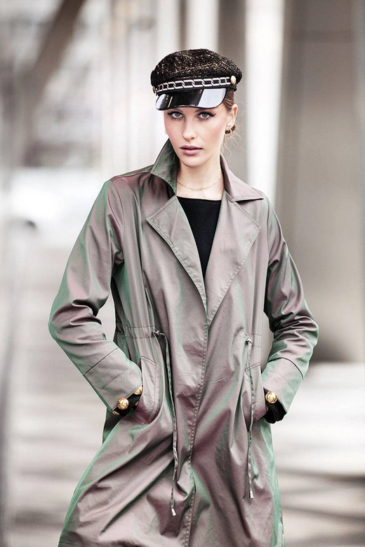 Cienki płaszcz damski kameleon (AG5-011)