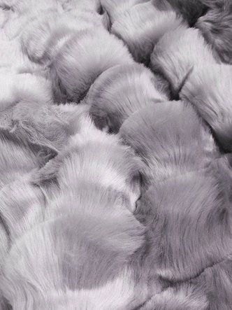 DŁUGA KAMIZELKA ZE SZTUCZNEGO FUTRA SZARA (102#)