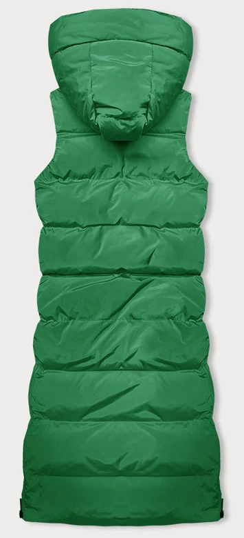 Gruba kamizelka damska zielona (23-008)