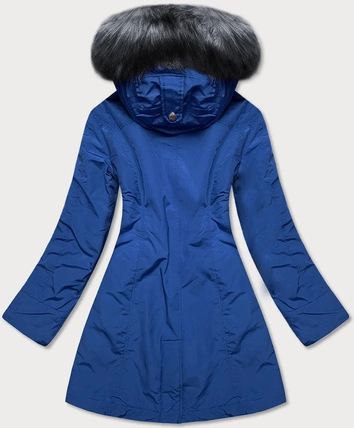 Zimowa kurtka damska niebieska (m21309)