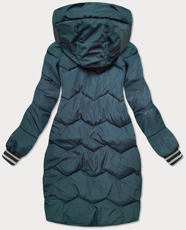 LEKKA KURTKA DAMSKA ZIMOWA MORSKA/ECRU (730ART)