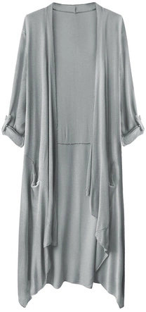 CIENKA NARZUTKA Z KIESZENIAMI SZARA (248ART)