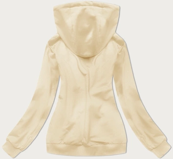 Cienka damska bluza kangurka ecru (W06-67+132)