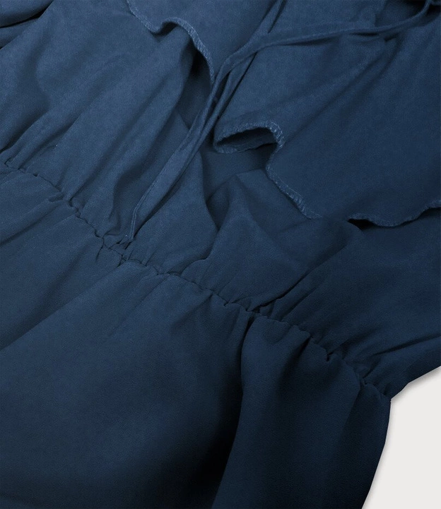 SUKIENKA HISZPANKA Z WIĄZANYM DEKOLTEM GRANATOWA (348ART)