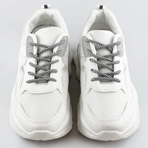 Sznurowane buty sportowe damskie białe (lu-3)