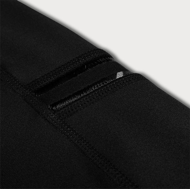 Sportowe legginsy 3/4 czarne (54480)