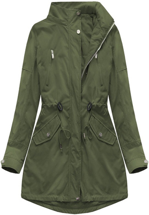 DWUSTRONNA PARKA Z KAPTUREM KHAKI (W0232BIG)