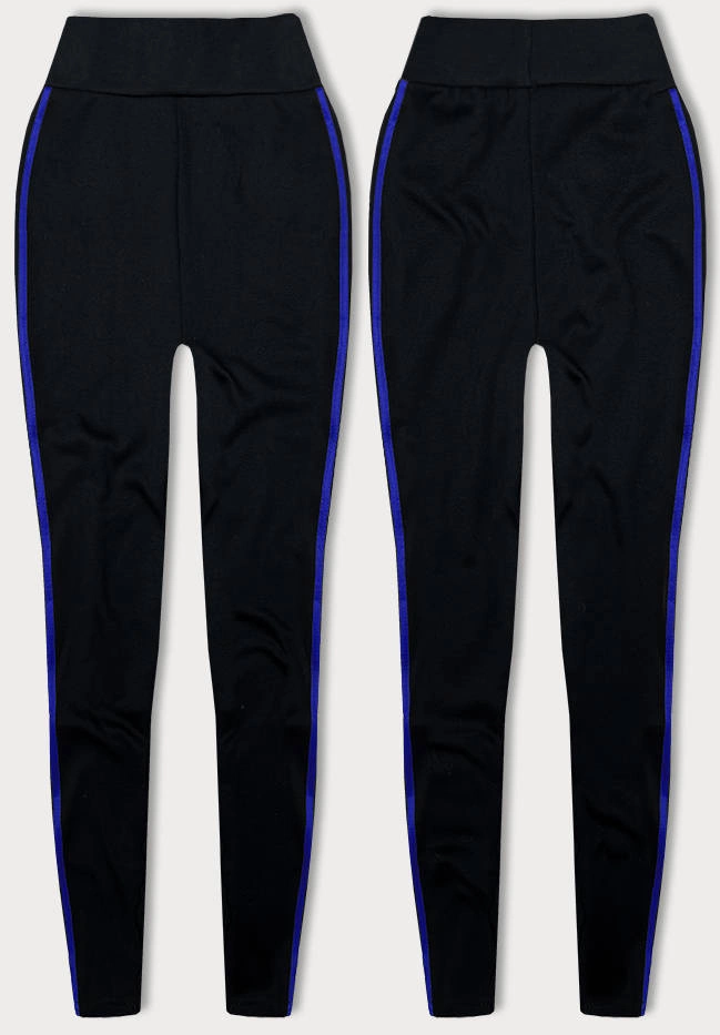 Legginsy sportowe z lampasami czarno-granatowe (YW01052-D1-9)