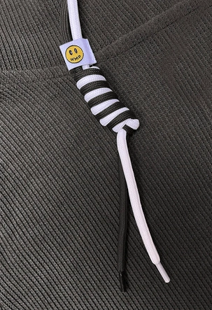 Komplet damski bluza + spodnie typu cargo grafitowy (AMG-322A)