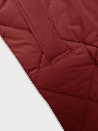 Długa kurtka zimowa z kapturem J.Style czerwona (5M3173-270)