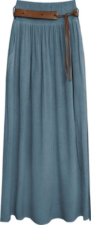 SPÓDNICA MAXI Z PASKIEM CIEMNONIEBIESKA 2 (343ART)