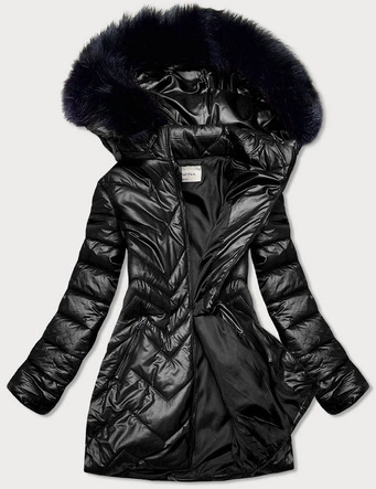 DAMSKA KURTKA PRZEJŚCIOWA CZARNA (MM21-83)