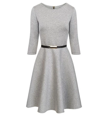 PIANKOWA SUKIENKA Z ZAMKIEM SZARA (S5000)