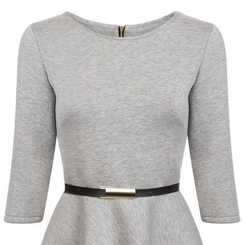 PIANKOWA SUKIENKA Z ZAMKIEM SZARA (S5000)