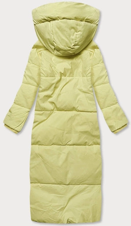 Długa kurtka zimowa damska żółta (AG3-3031)