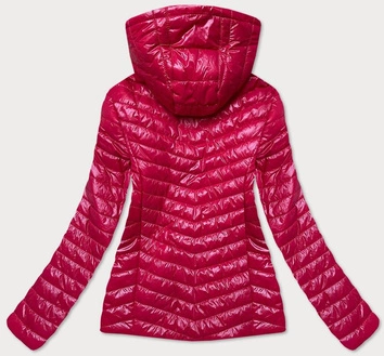 Pikowana kurtka damska czerwona (6384)