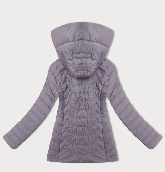 Pikowana kurtka damska z kapturem J Style jasny wrzos (16M9238-35)