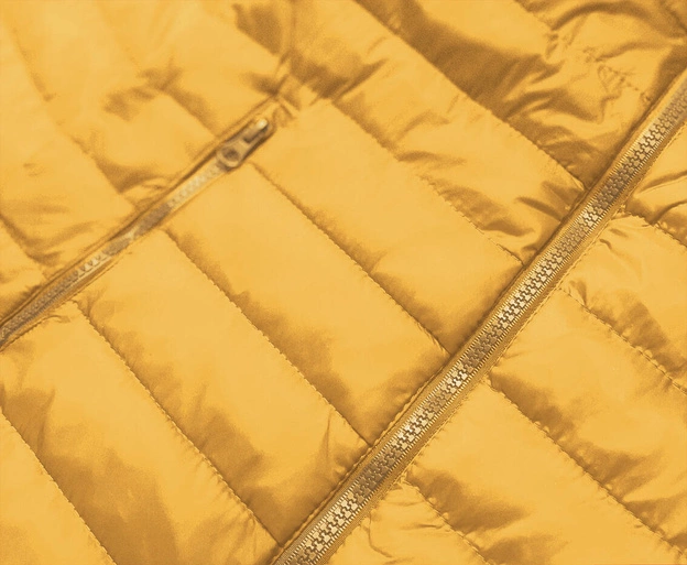 Lekka pikowana kurtka damska żółta (20311-333)