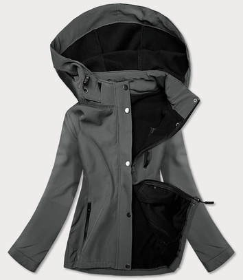 DAMSKA KURTKA SPORTOWA TYPU SOFTSHELL SZARA CIEMNA (HD181-2)