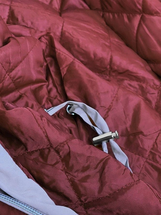 KURTKA DAMSKA Z KAPTUREM BORDOWA (B2660-98032)