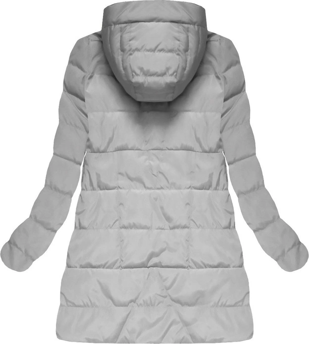 PIKOWANA KURTKA Z KAPTUREM SZARA (1712)