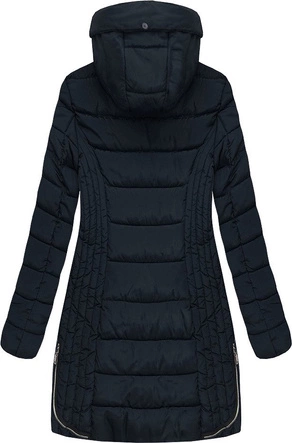 PIKOWANA KURTKA Z KAPTUREM GRANATOWA (B2632-30)