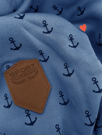 Wzorzysta bluza damska niebieska (2304)