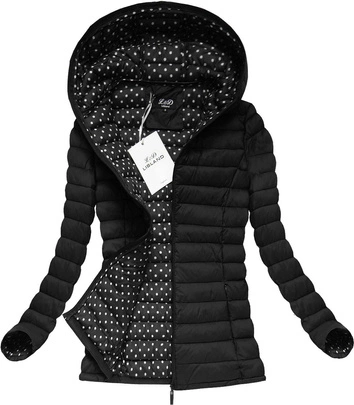 PIKOWANA KURTKA CZARNA (7115)