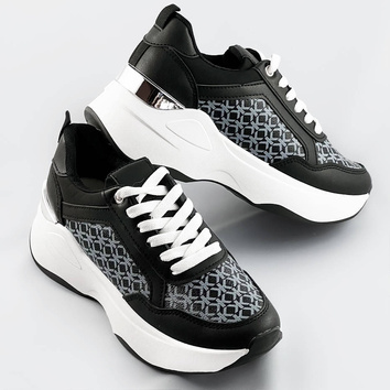 Sportowe buty damskie czarne (sg-137)