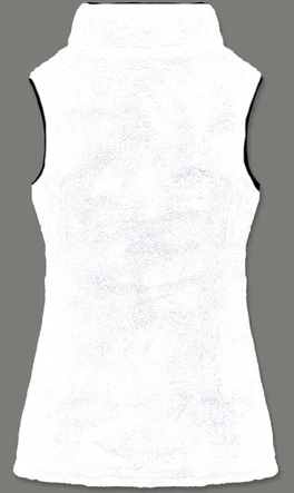 Pluszowa kamizelka damska biała (HH005-45)