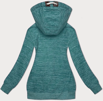Rozpinana bluza polarowa turkusowy melanż (2310)