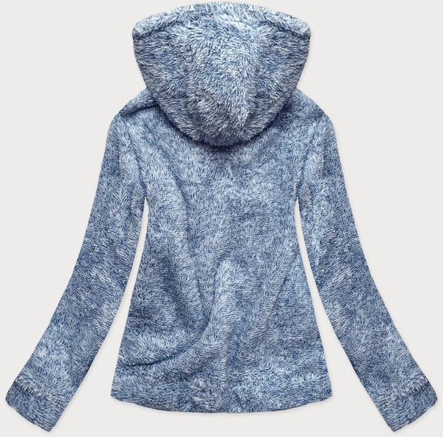 PLUSZOWA DAMSKA BLUZA MELANŻ GRANATOWA (HH034)