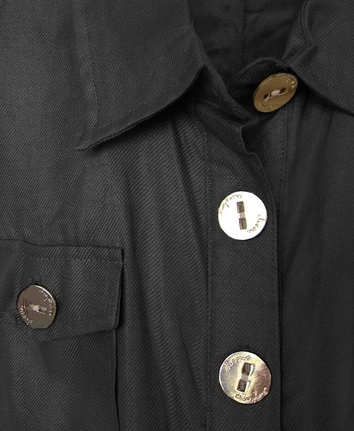 SUKIENKA MINI Z LNU CZARNA (2829)