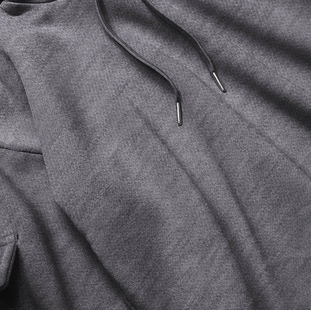 Krótka bluza dresowa damska ze ściągaczami szara (26030)