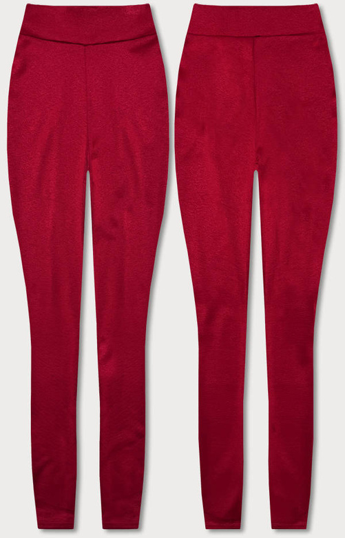 Bawełniane legginsy damskie czerwone (YW1001-5)