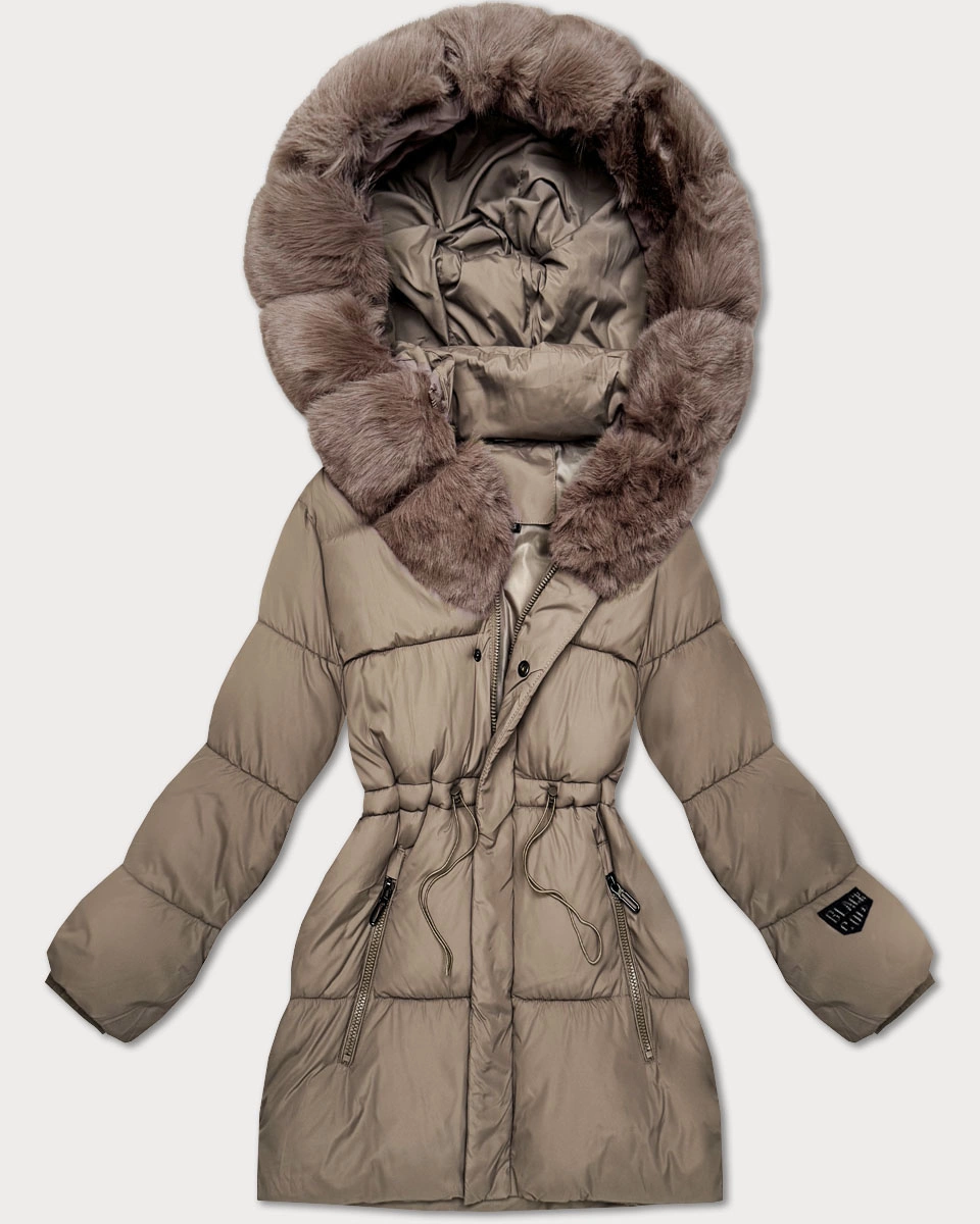 Zimowa kurtka damska z kapturem S'West jasny brązowy (B8550-48)