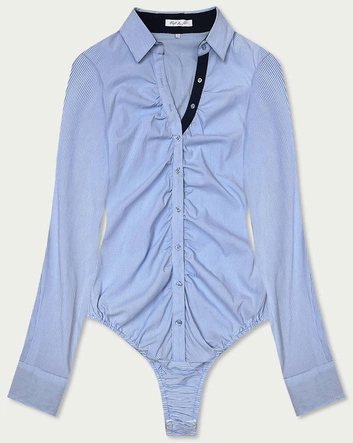 Bluzka body w paski jasnoniebieska (AWT0213)